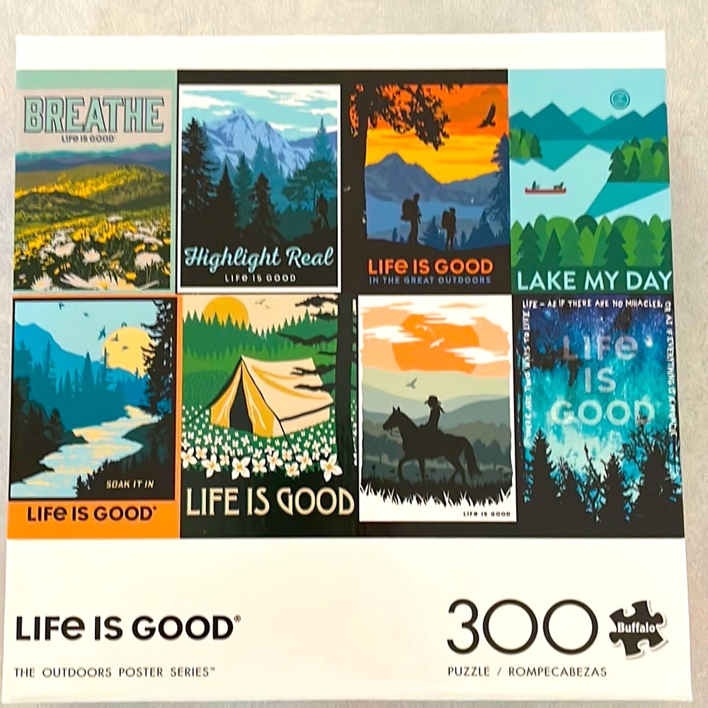 New Unopened Life Is Good Outdoor Poster Series 300 piece Puzzle